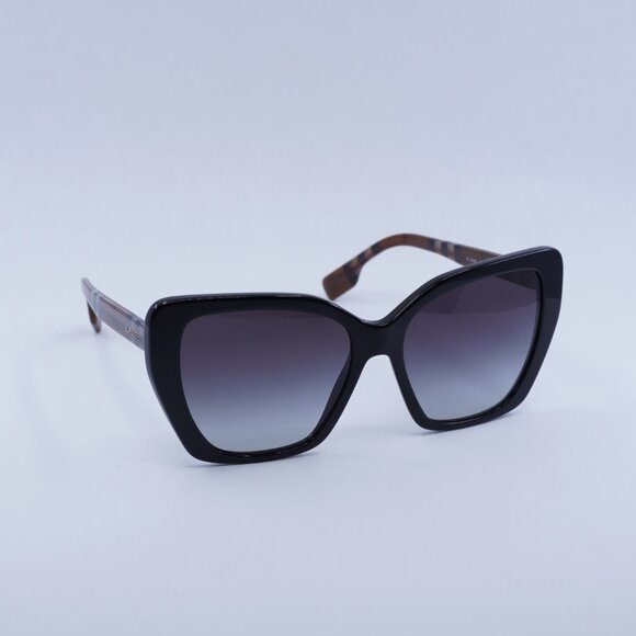 Burberry BE4366 40418G Tamsin Sunglasses Black Cat Eye Frame, Grey Lenses main image 4
